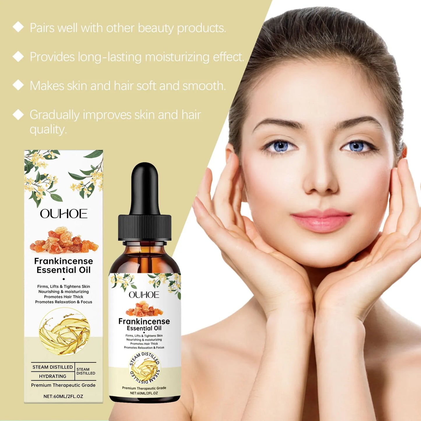 Frankincense Essential Oil Moisturizing Repair Nourish Scalp Hydrating Body Massage Relaxation Face Dry Damaged Hair Skin Care